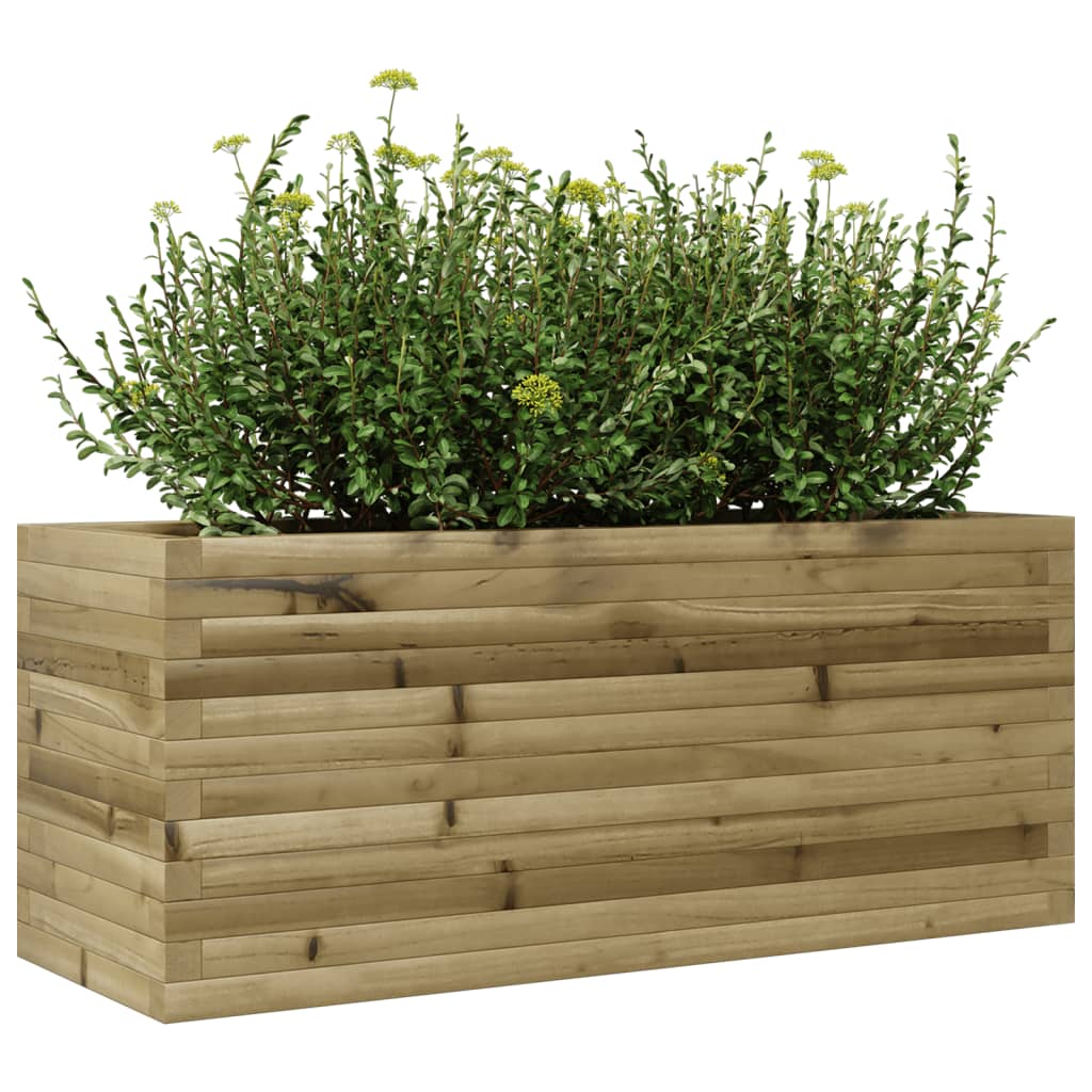 vidaXL Jardinera de madera de pino impregnada 110x40x45,5 cm