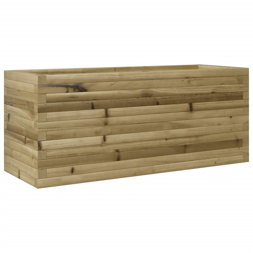 vidaXL Jardinera de madera de pino impregnada 110x40x45,5 cm