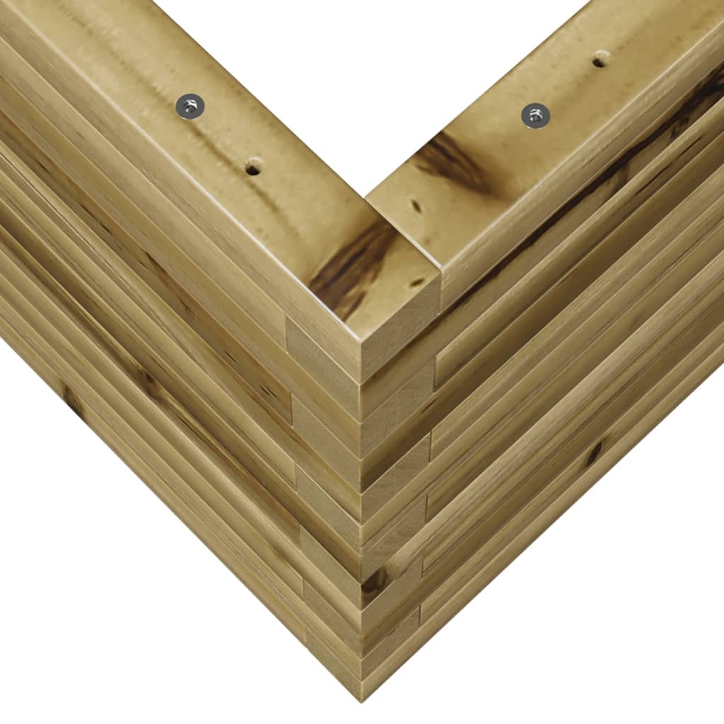 vidaXL Jardinera de madera de pino impregnada 110x40x45,5 cm