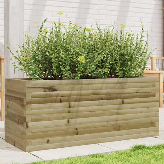 vidaXL Jardinera de madera de pino impregnada 110x40x45,5 cm