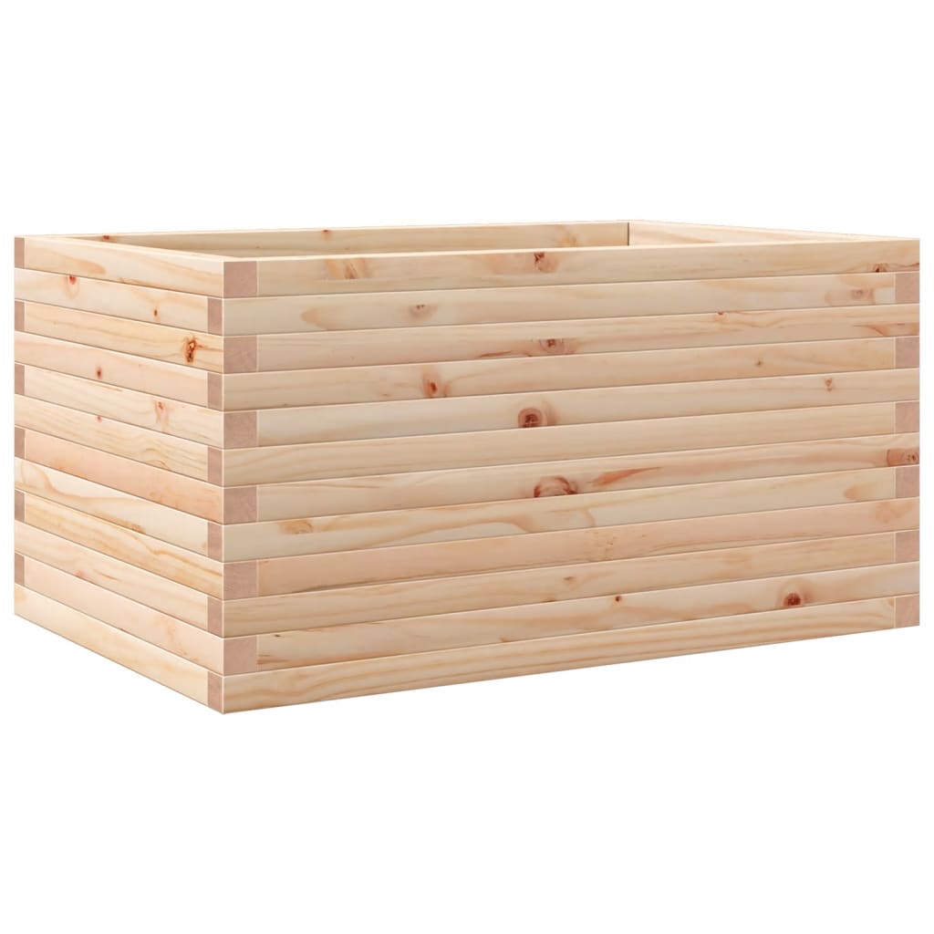 vidaXL Jardinera de madera maciza de pino 90x60x45,5 cm