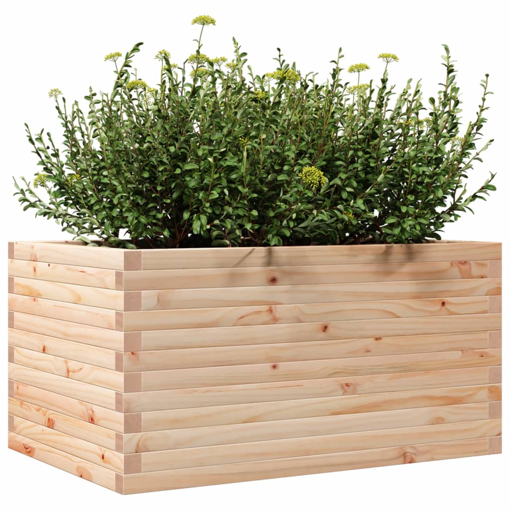 vidaXL Jardinera de madera maciza de pino 90x60x45,5 cm