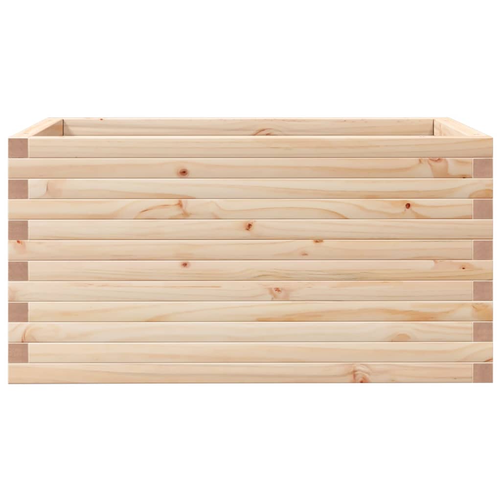 vidaXL Jardinera de madera maciza de pino 90x60x45,5 cm