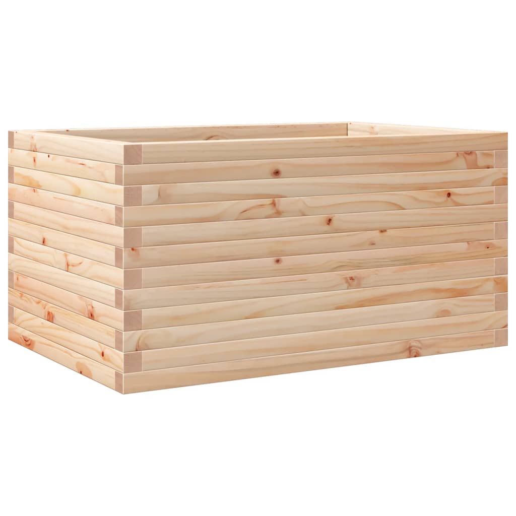 vidaXL Jardinera de madera maciza de pino 90x60x45,5 cm