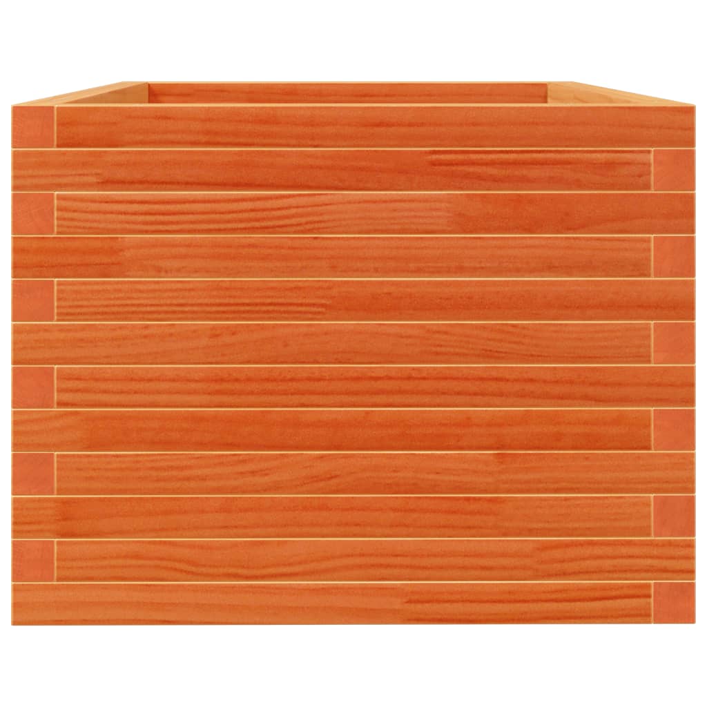 vidaXL Jardinera madera maciza de pino marrón cera 90x60x45,5 cm