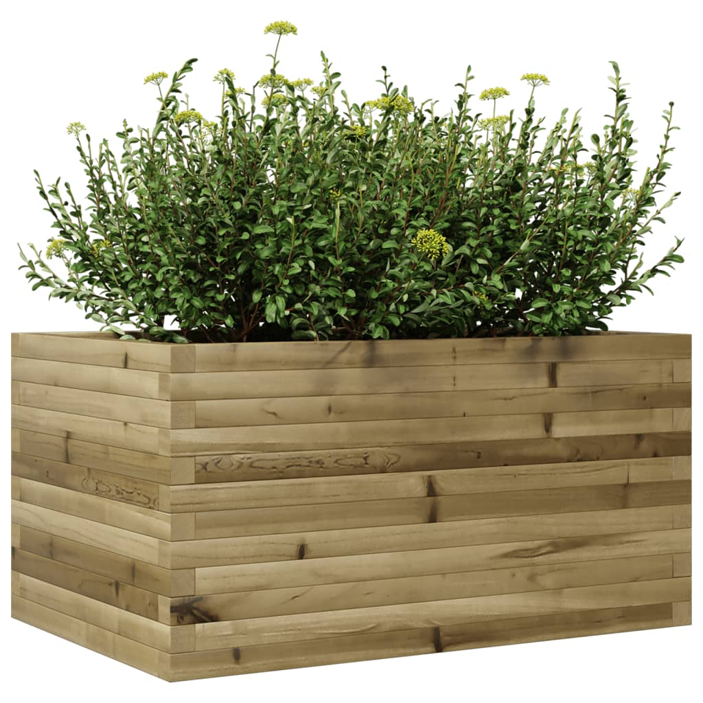 vidaXL Jardinera de madera de pino impregnada 90x60x45,5 cm