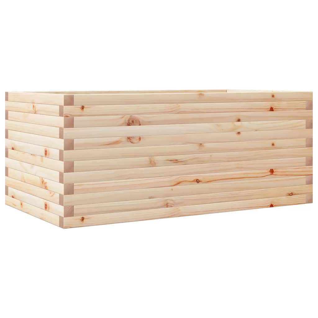 vidaXL Jardinera de madera maciza de pino 110x60x45,5 cm