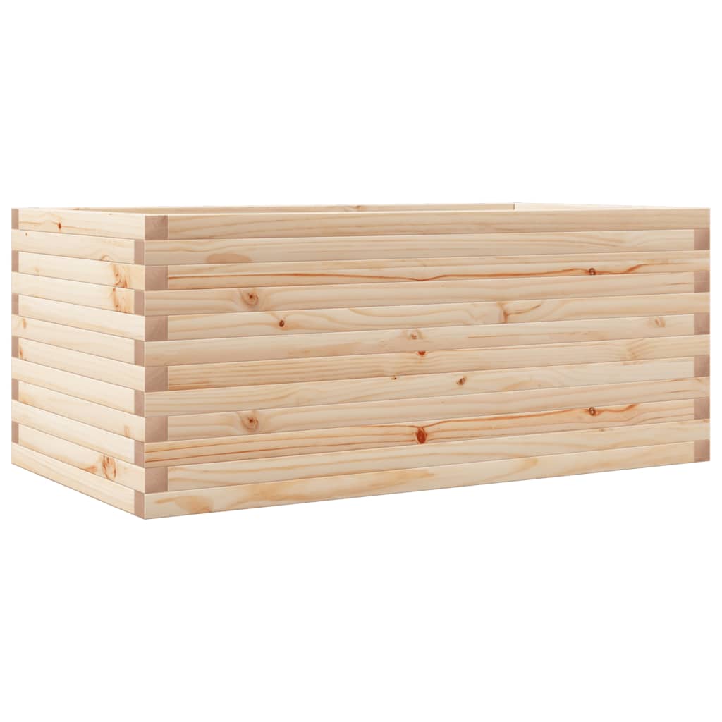 vidaXL Jardinera de madera maciza de pino 110x60x45,5 cm