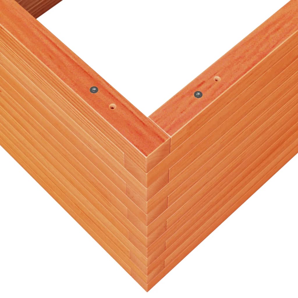 vidaXL Jardinera madera maciza de pino marrón cera 110x60x45,5 cm