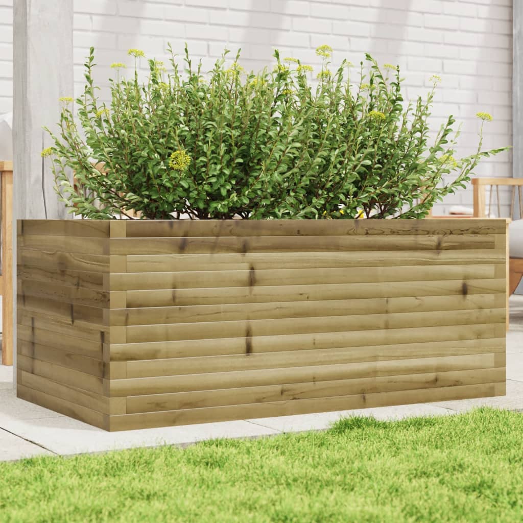 vidaXL Jardinera madera de pino impregnada 110x60x45,5 cm