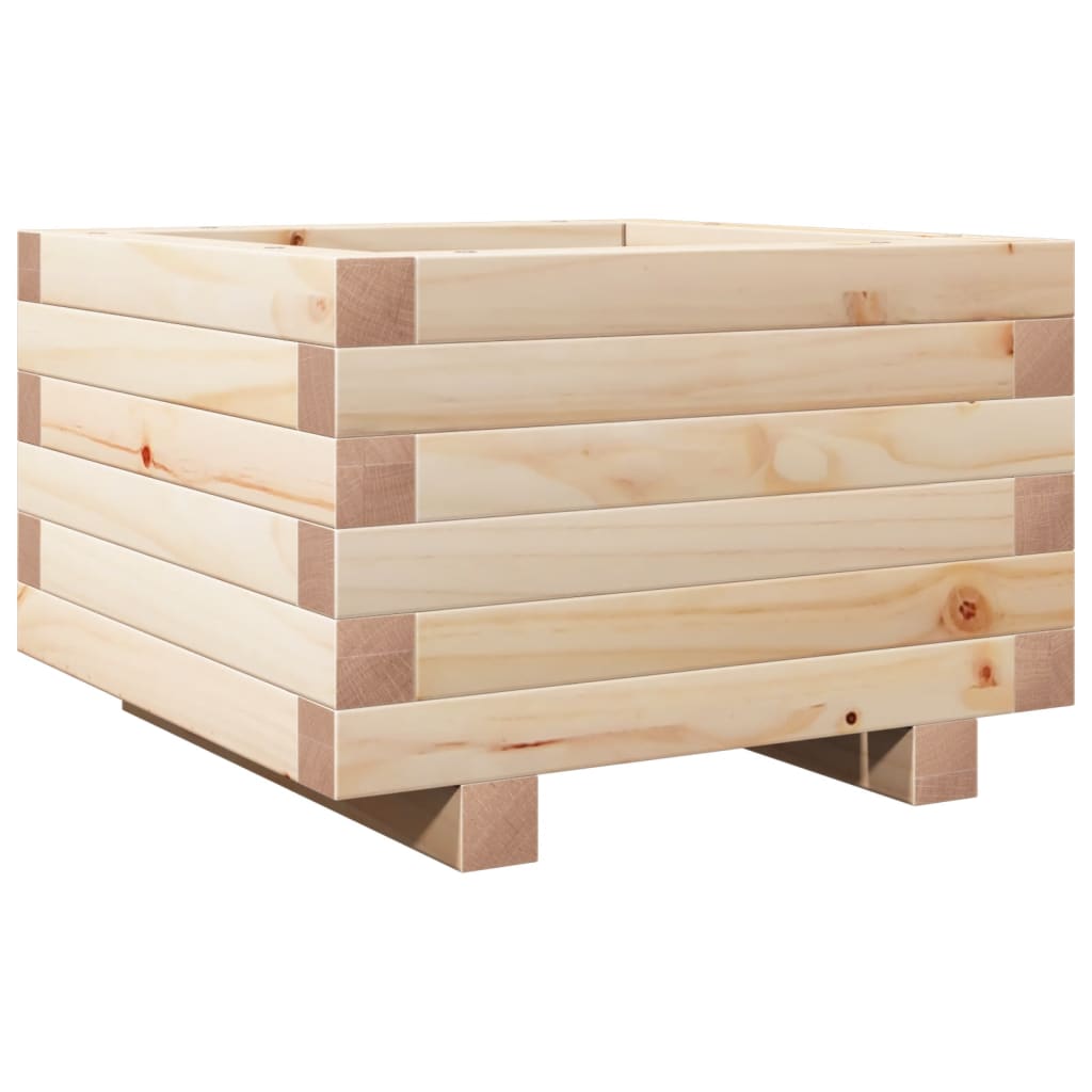 vidaXL Jardinera de madera maciza de pino 40x40x26,5 cm