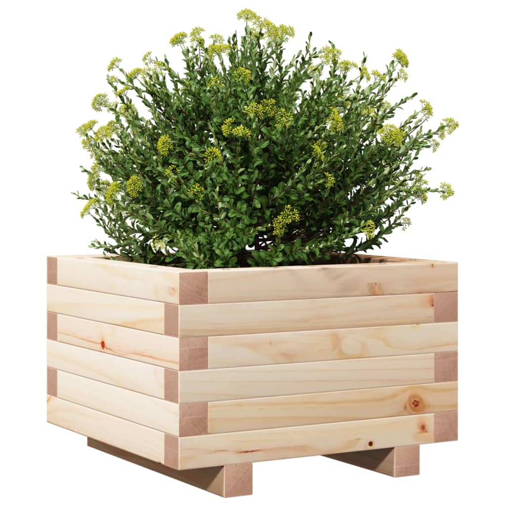 vidaXL Jardinera de madera maciza de pino 40x40x26,5 cm