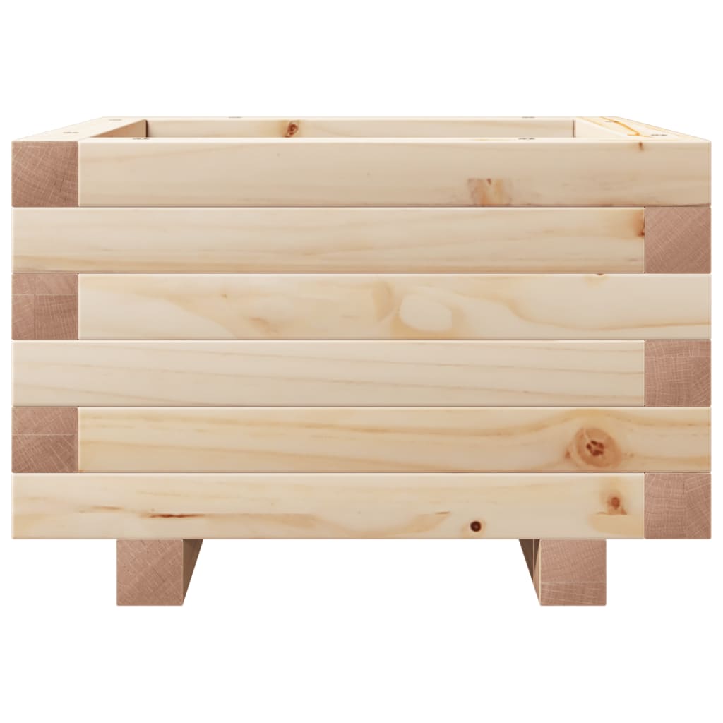 vidaXL Jardinera de madera maciza de pino 40x40x26,5 cm