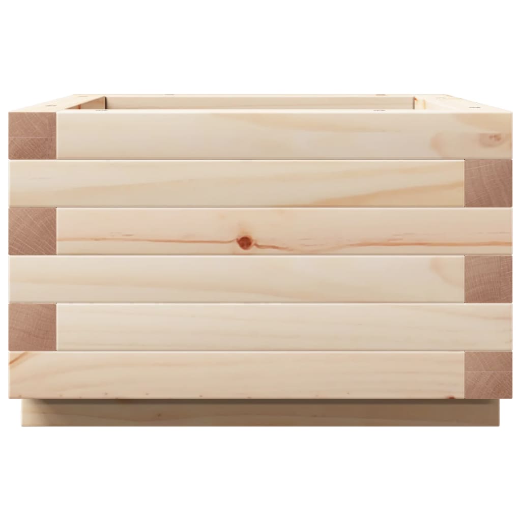 vidaXL Jardinera de madera maciza de pino 40x40x26,5 cm