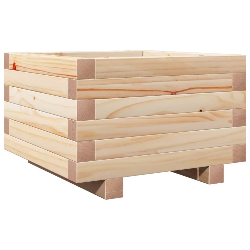 vidaXL Jardinera de madera maciza de pino 40x40x26,5 cm