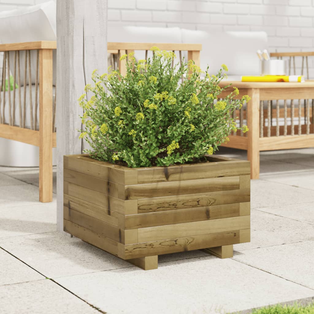 vidaXL Jardinera madera de pino impregnada 40x40x26,5 cm