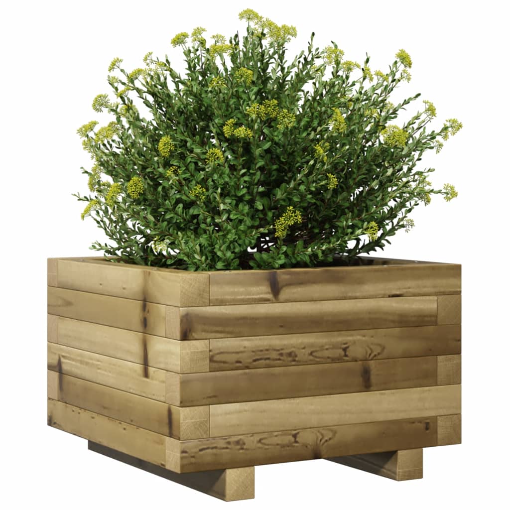 vidaXL Jardinera madera de pino impregnada 40x40x26,5 cm