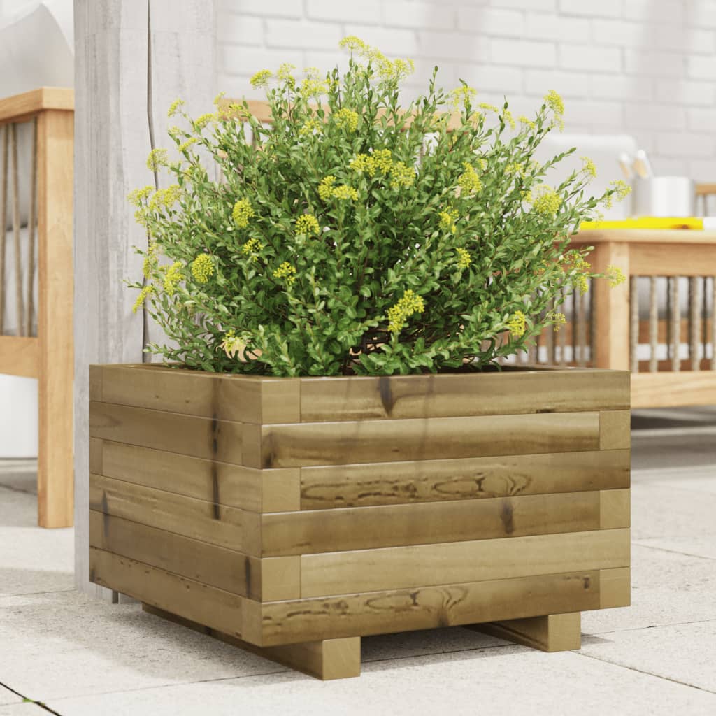 vidaXL Jardinera madera de pino impregnada 40x40x26,5 cm