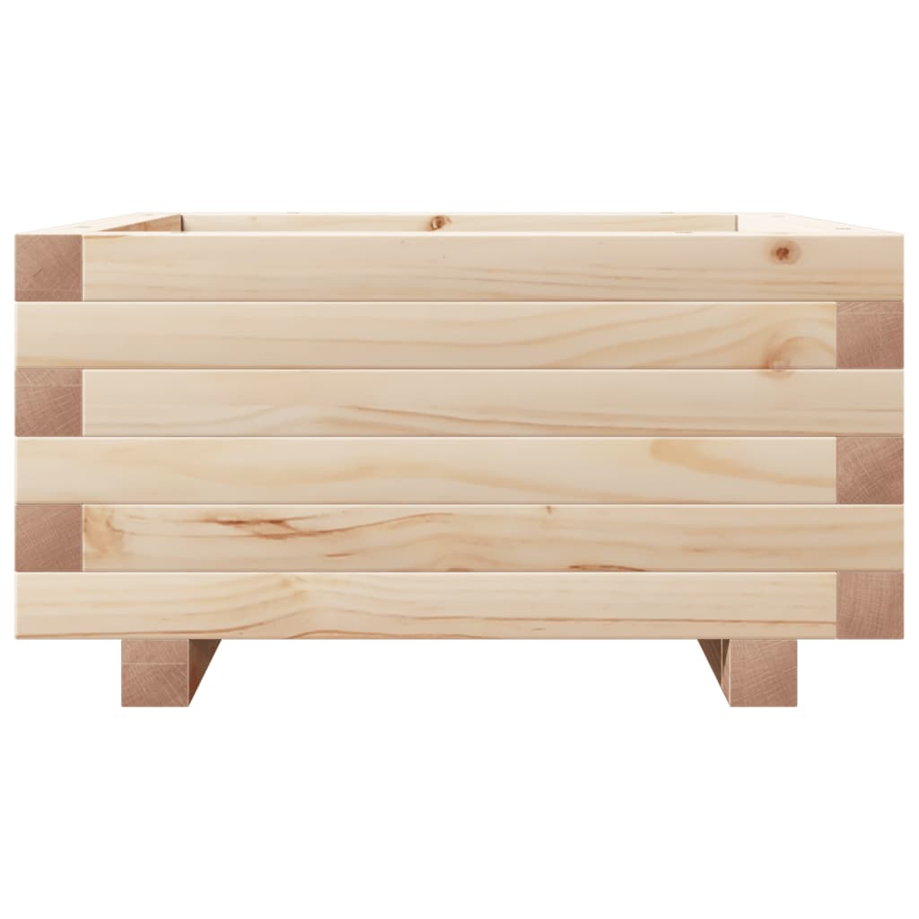 vidaXL Jardinera de madera maciza de pino 50x50x26,5 cm