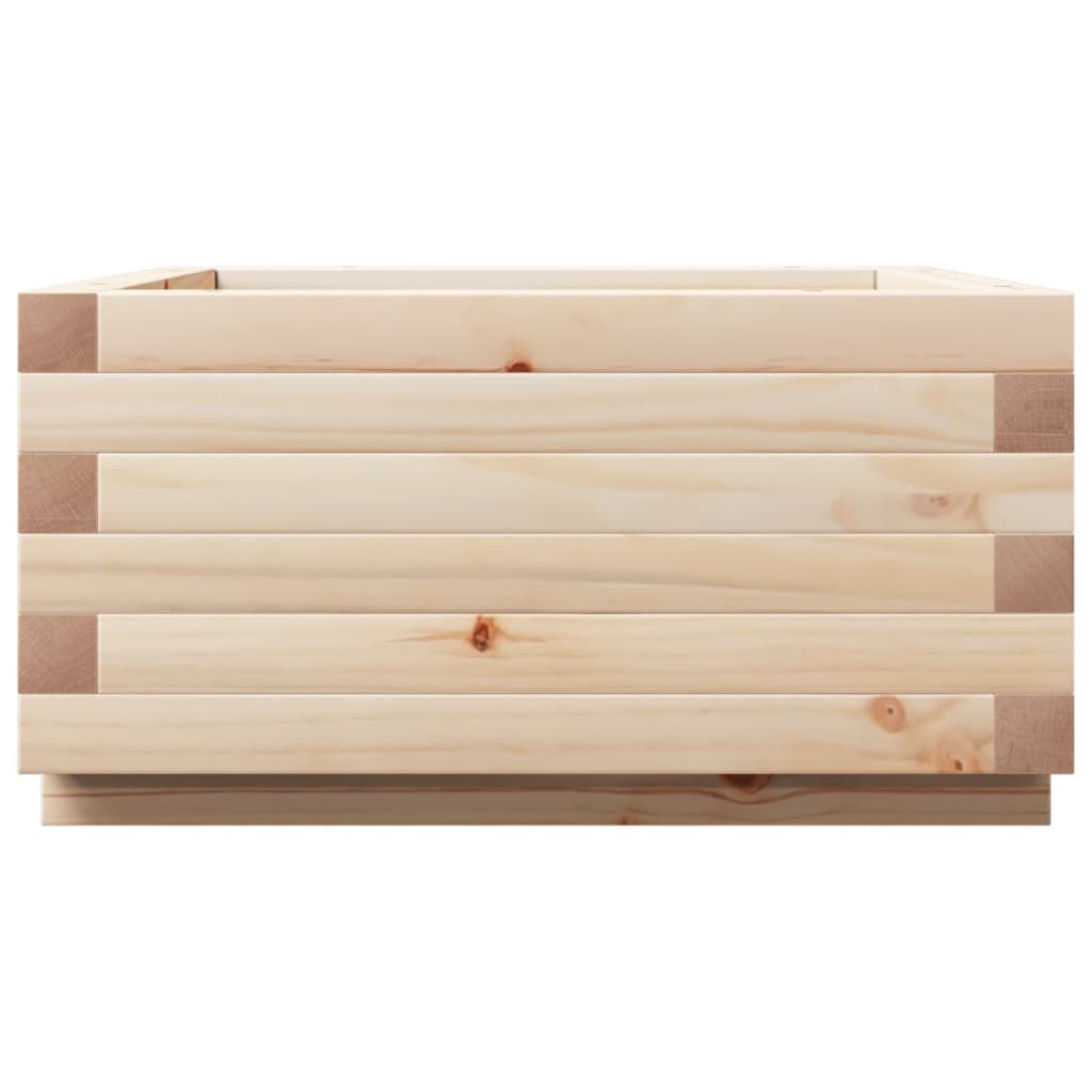 vidaXL Jardinera de madera maciza de pino 50x50x26,5 cm