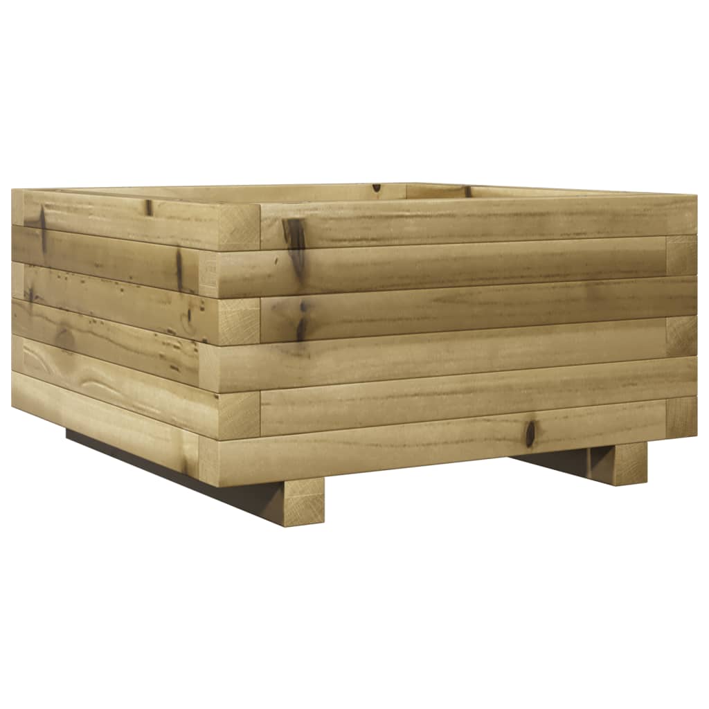 vidaXL Jardinera de madera de pino impregnada 50x50x26,5 cm