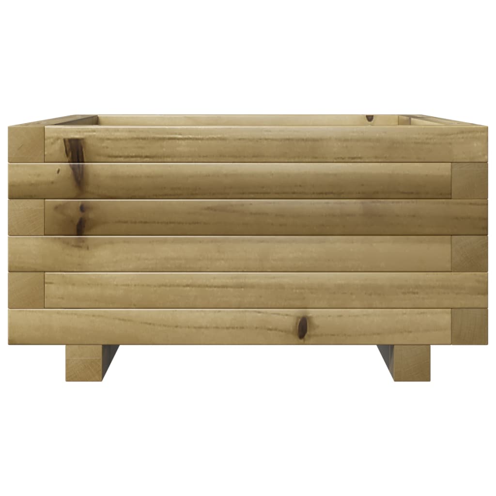 vidaXL Jardinera de madera de pino impregnada 50x50x26,5 cm