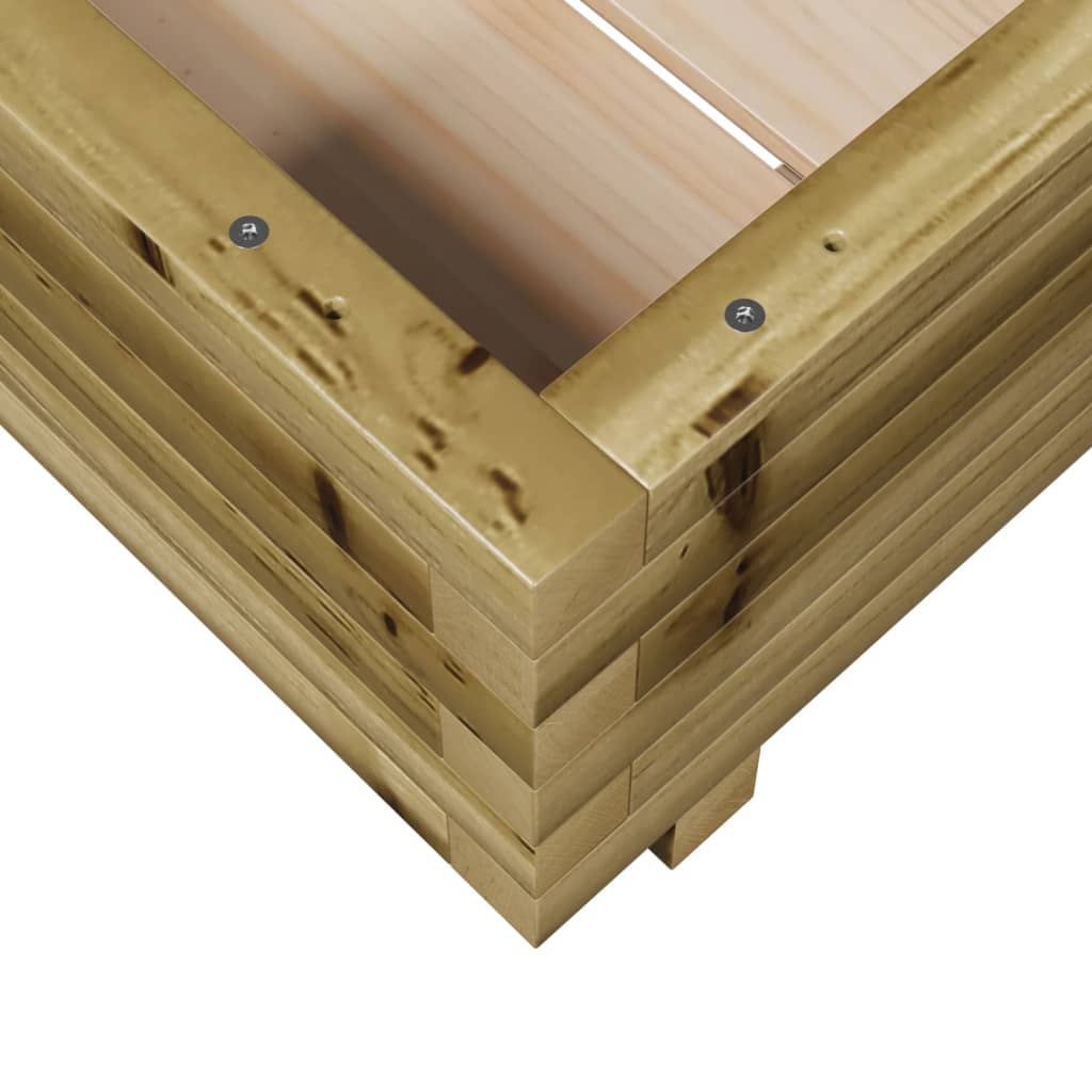 vidaXL Jardinera de madera de pino impregnada 50x50x26,5 cm