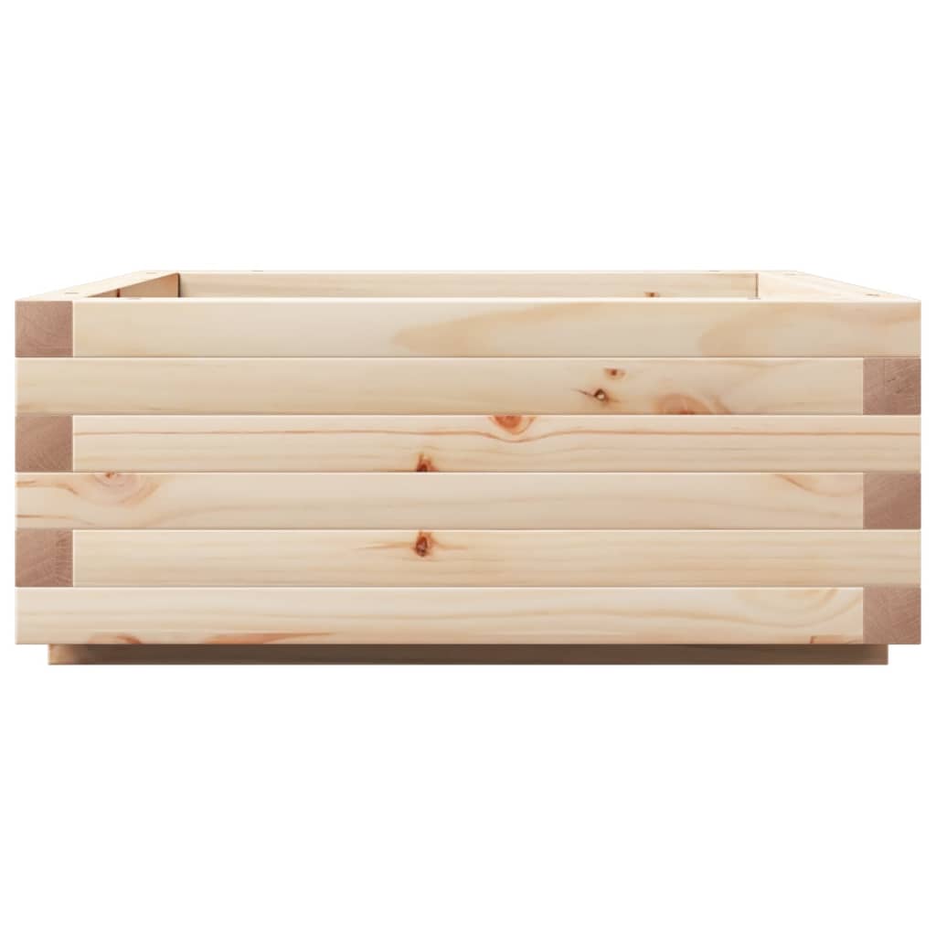 vidaXL Jardinera de madera maciza de pino 60x60x26,5 cm