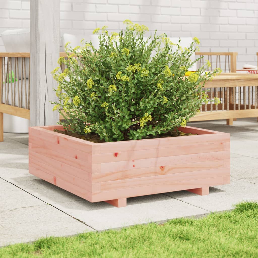 vidaXL Jardinera de madera maciza Douglas 70x70x26,5 cm