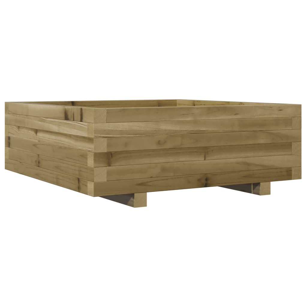 vidaXL Jardinera de madera de pino impregnada 70x70x26,5 cm