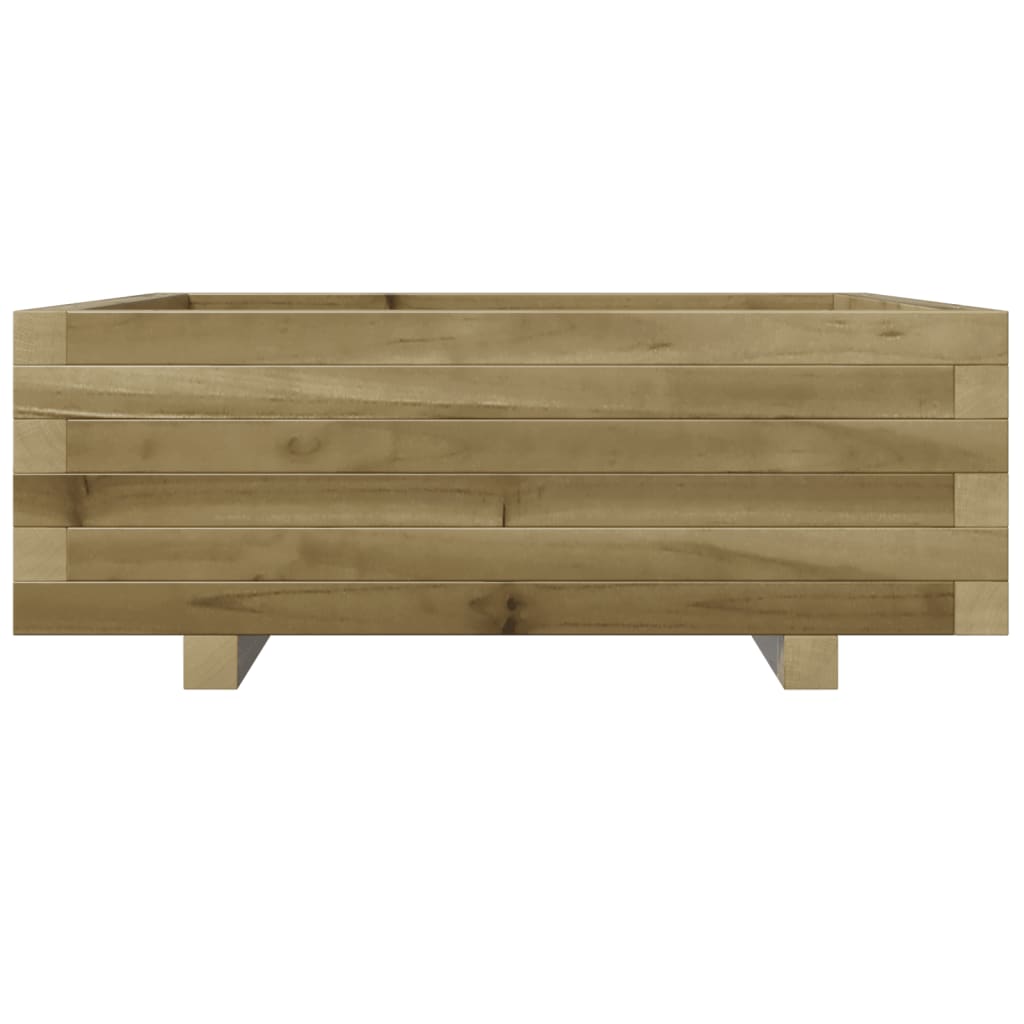 vidaXL Jardinera de madera de pino impregnada 70x70x26,5 cm