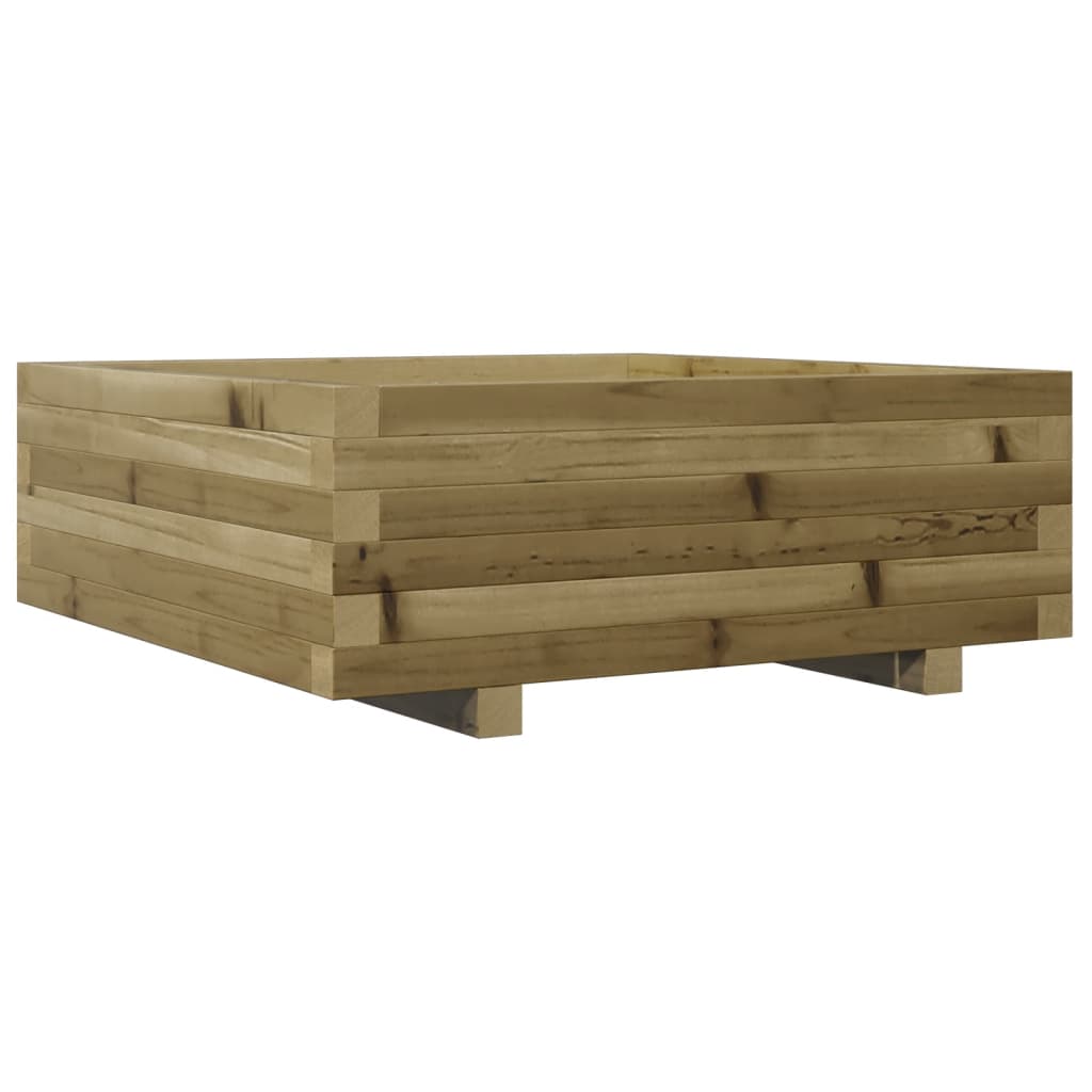 vidaXL Jardinera de madera de pino impregnada 70x70x26,5 cm