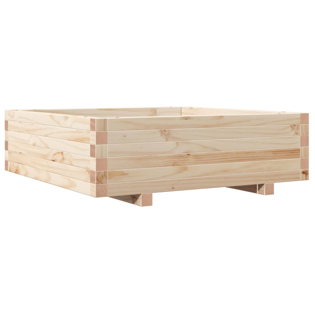 vidaXL Jardinera de madera maciza de pino 80x80x26,5 cm