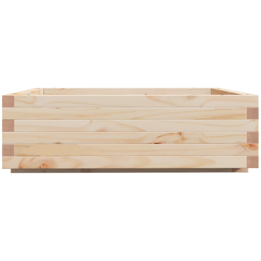 vidaXL Jardinera de madera maciza de pino 80x80x26,5 cm