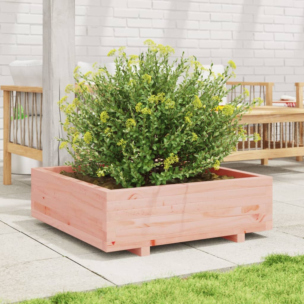 vidaXL Jardinera de madera maciza Douglas 80x80x26,5 cm