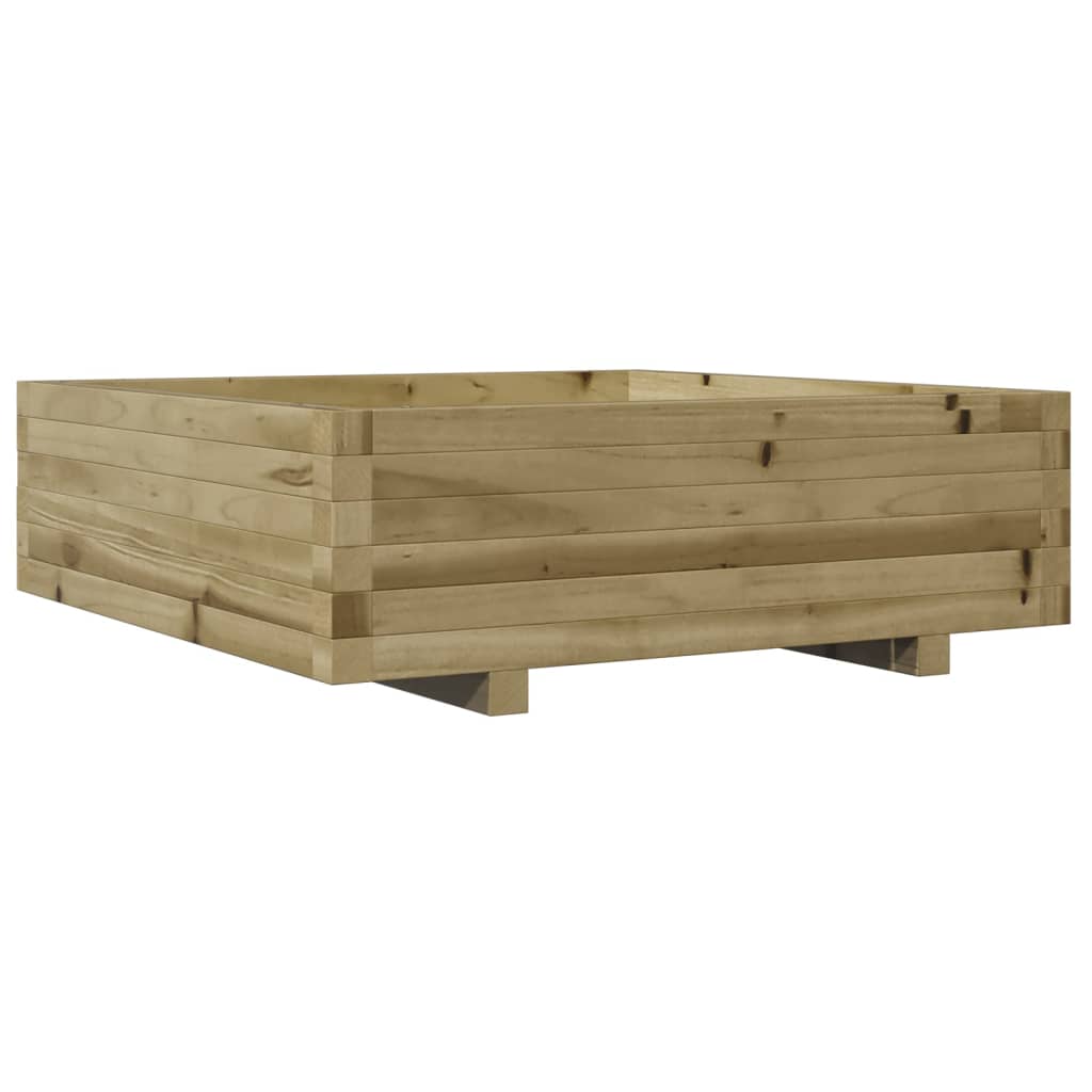 vidaXL Jardinera de madera de pino impregnada 80x80x26,5 cm