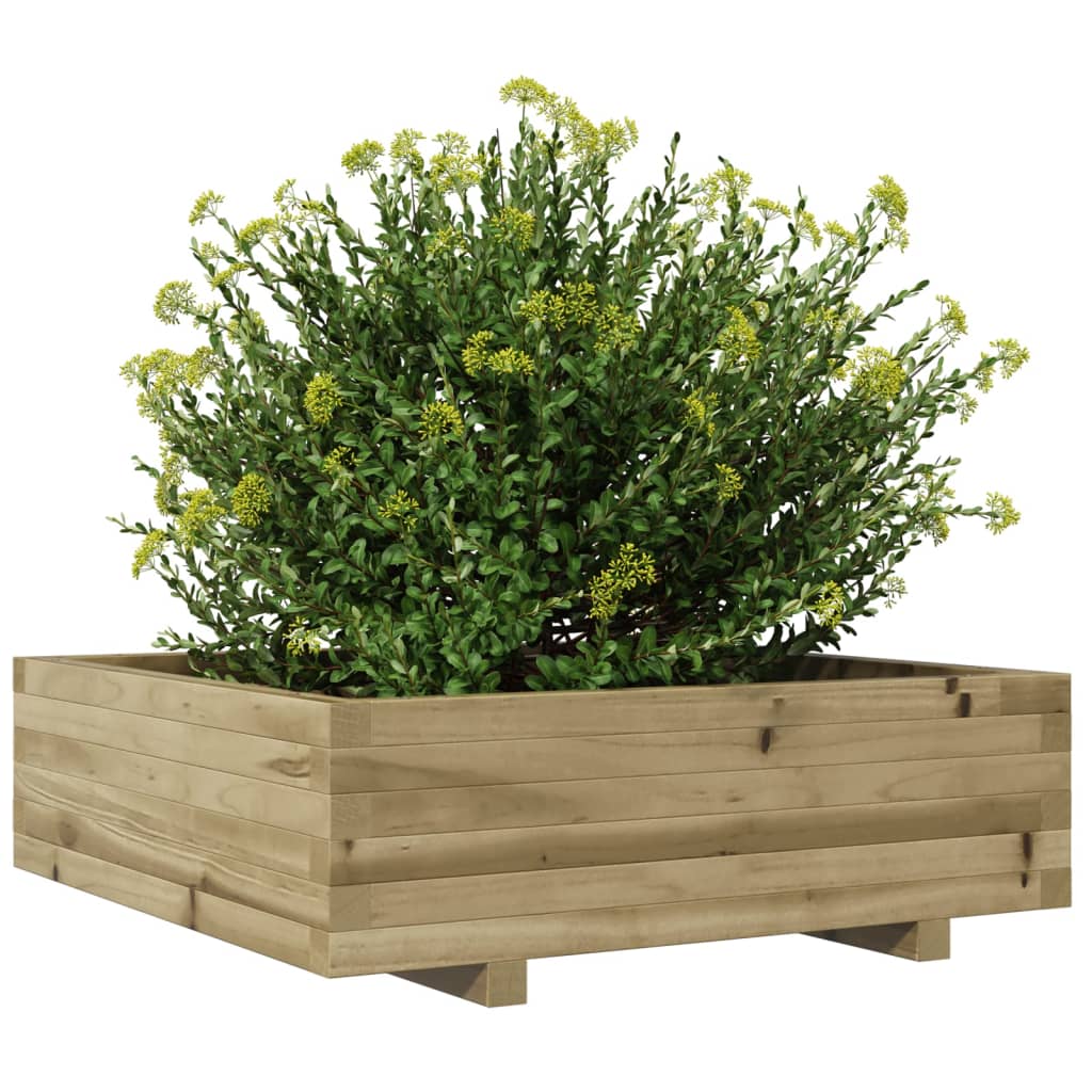 vidaXL Jardinera de madera de pino impregnada 80x80x26,5 cm