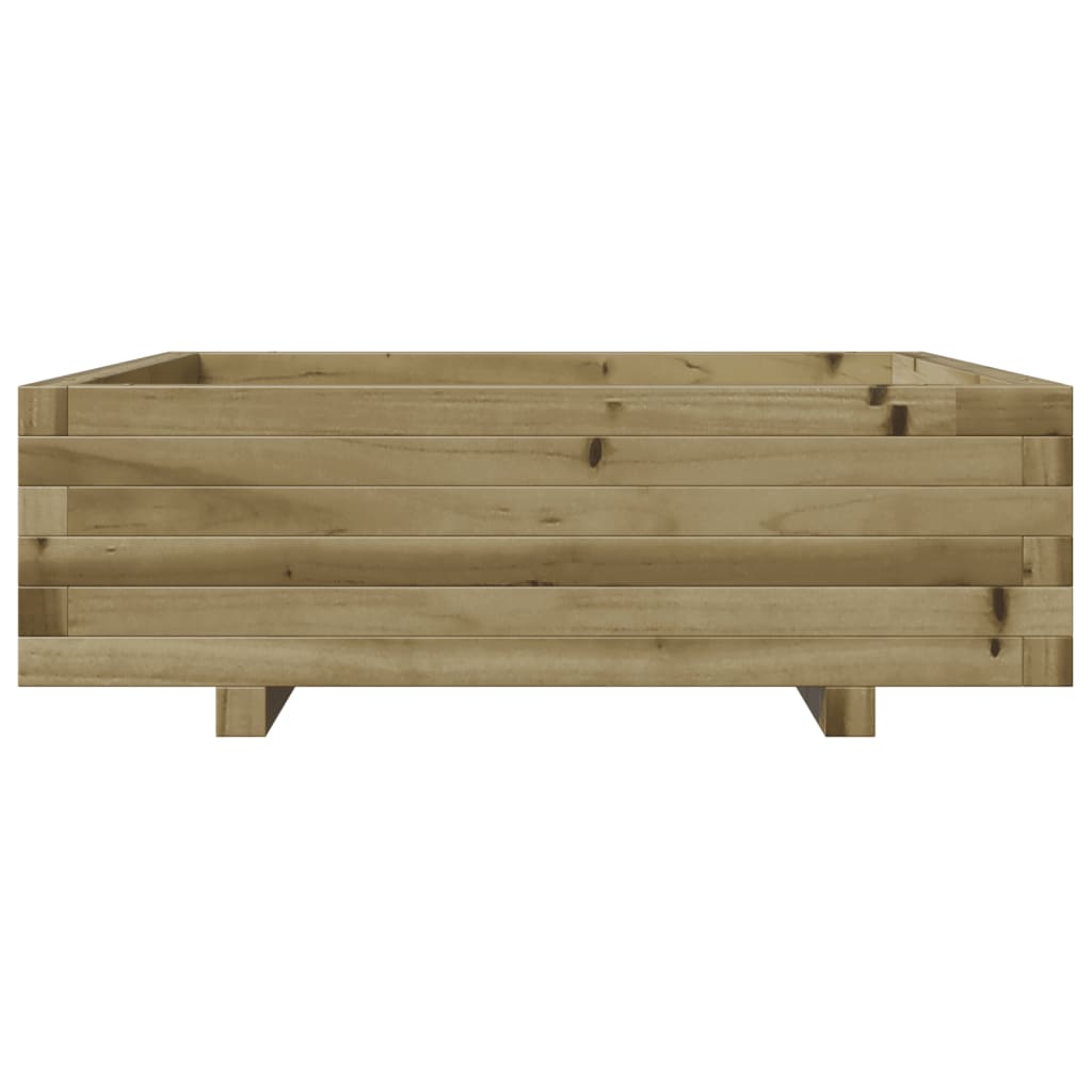 vidaXL Jardinera de madera de pino impregnada 80x80x26,5 cm