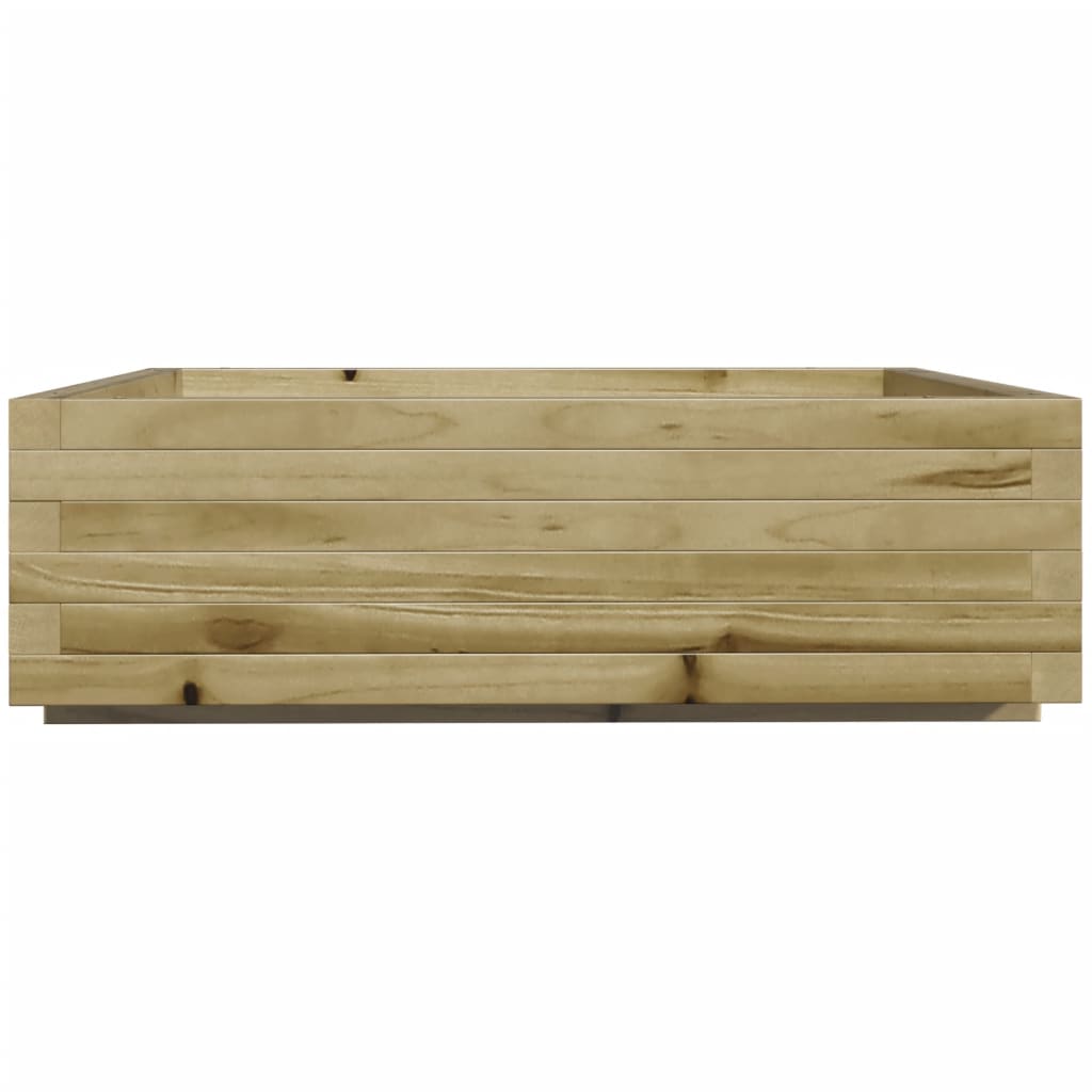 vidaXL Jardinera de madera de pino impregnada 80x80x26,5 cm