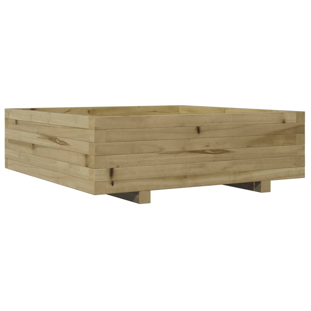 vidaXL Jardinera de madera de pino impregnada 80x80x26,5 cm