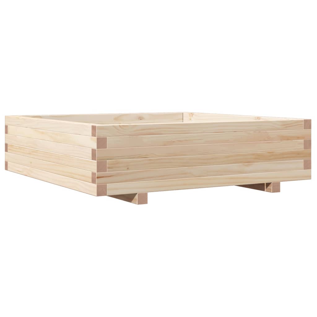 vidaXL Jardinera de madera maciza de pino 90x90x26,5 cm