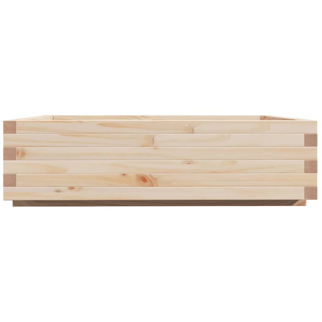 vidaXL Jardinera de madera maciza de pino 90x90x26,5 cm