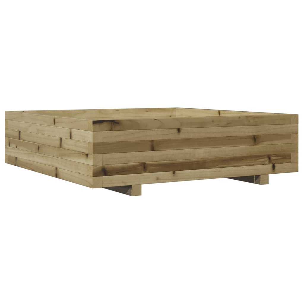 vidaXL Jardinera de madera de pino impregnada 90x90x26,5 cm