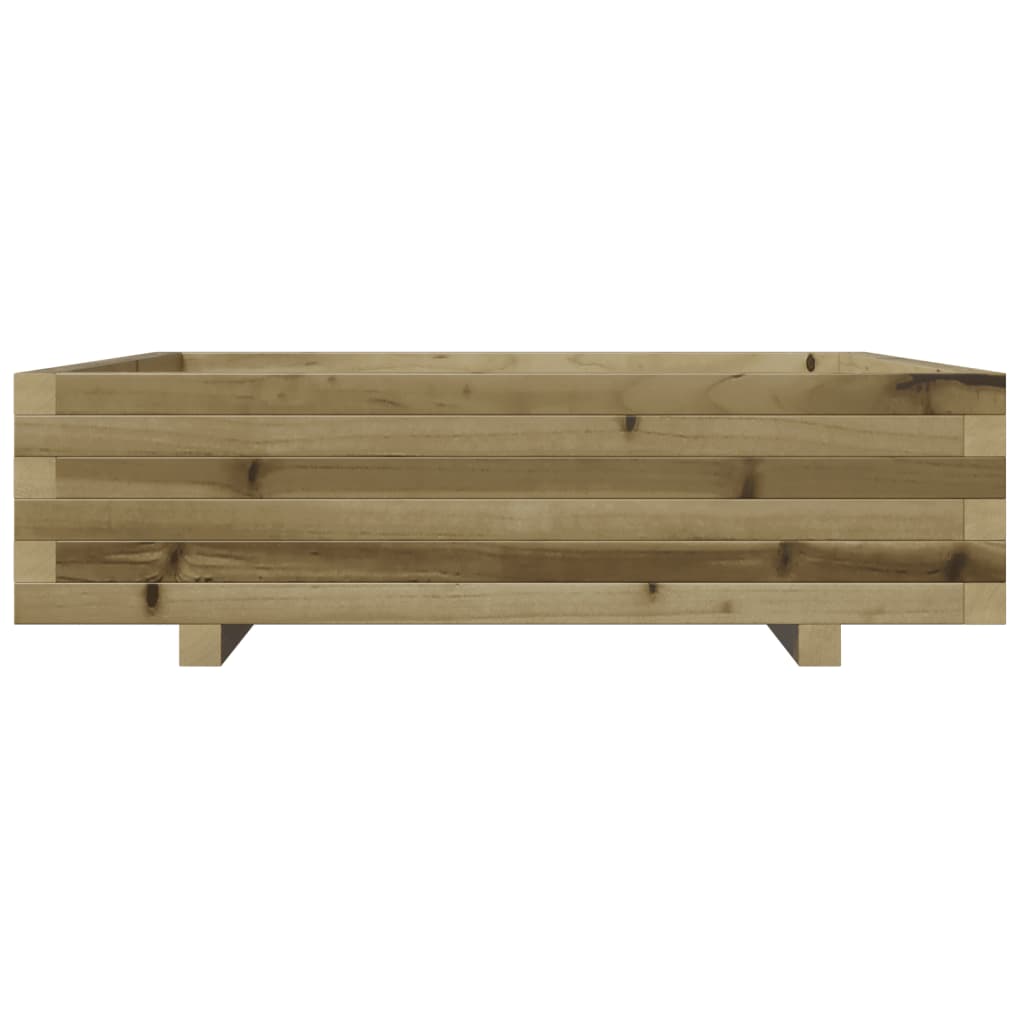 vidaXL Jardinera de madera de pino impregnada 90x90x26,5 cm