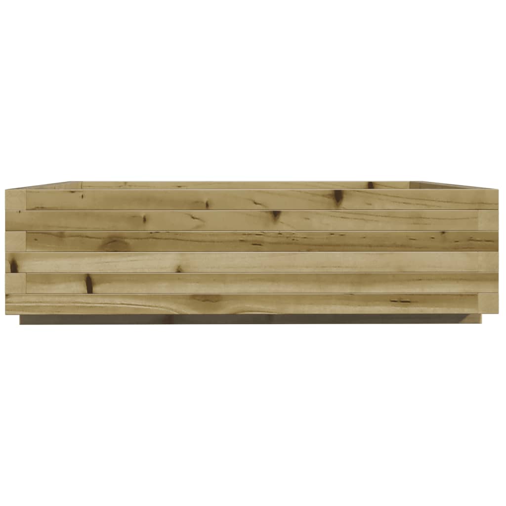 vidaXL Jardinera de madera de pino impregnada 90x90x26,5 cm