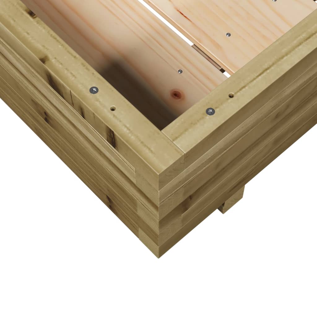 vidaXL Jardinera de madera de pino impregnada 90x90x26,5 cm