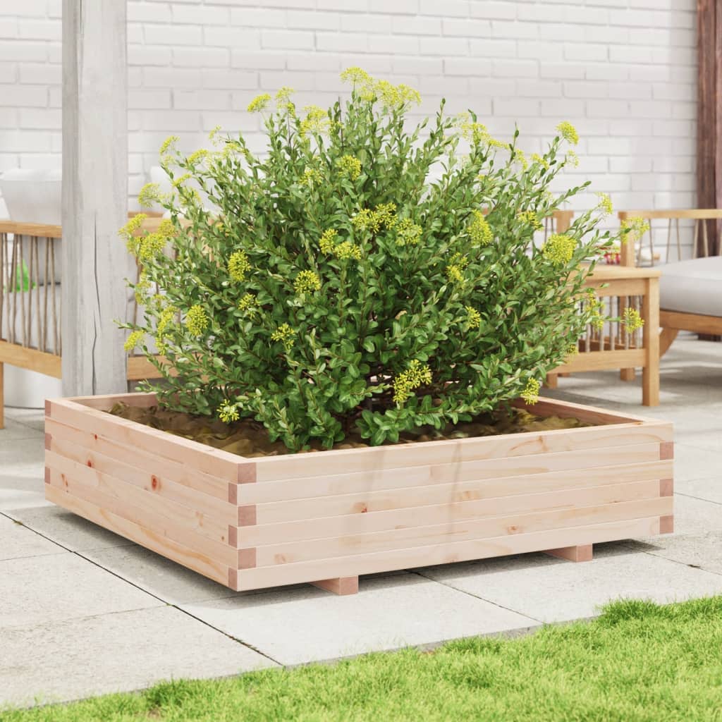 vidaXL Jardinera madera maciza de pino 100x100x26,5 cm