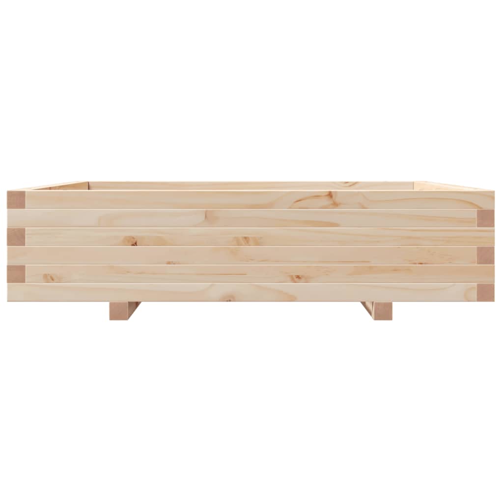 vidaXL Jardinera madera maciza de pino 100x100x26,5 cm