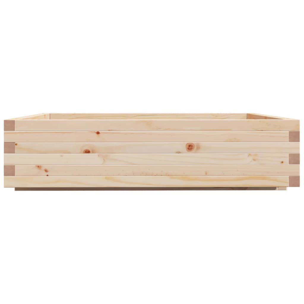 vidaXL Jardinera madera maciza de pino 100x100x26,5 cm