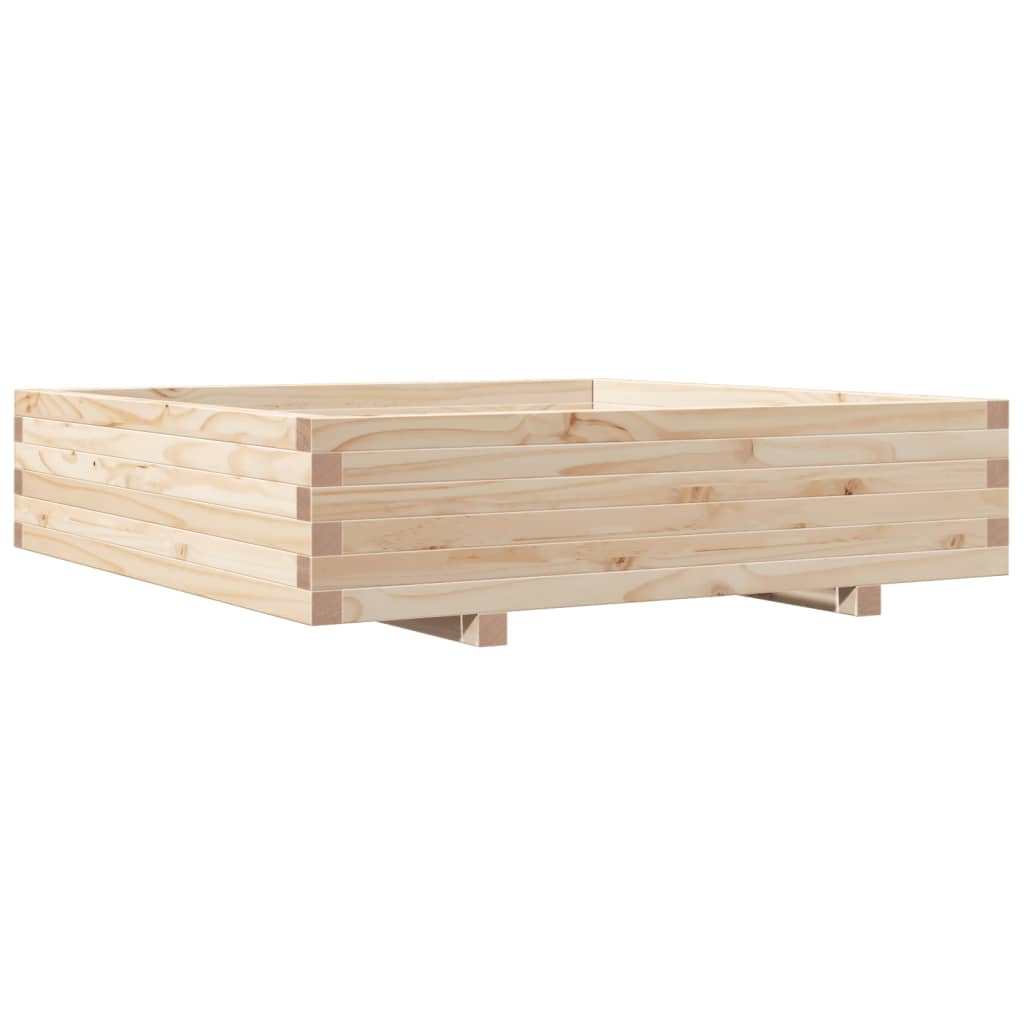 vidaXL Jardinera madera maciza de pino 100x100x26,5 cm